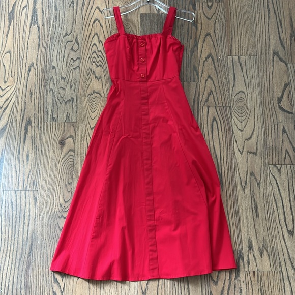 STAUD Red Dress. Size 0. - Picture 6 of 8